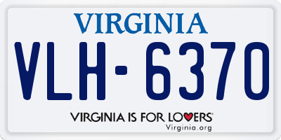 VA license plate VLH6370