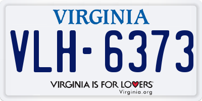 VA license plate VLH6373