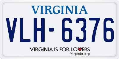 VA license plate VLH6376