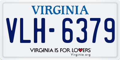 VA license plate VLH6379
