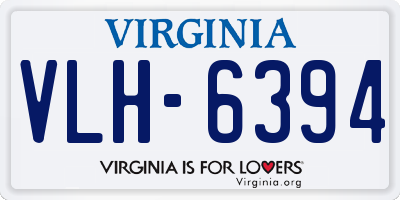 VA license plate VLH6394
