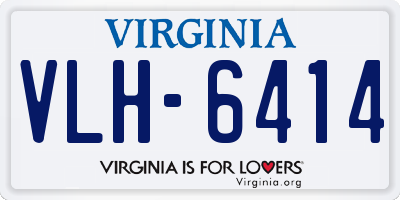 VA license plate VLH6414
