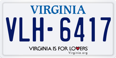 VA license plate VLH6417