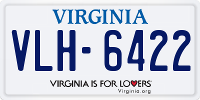 VA license plate VLH6422