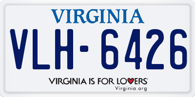 VA license plate VLH6426