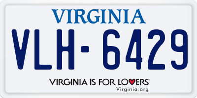 VA license plate VLH6429