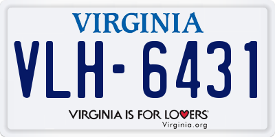 VA license plate VLH6431