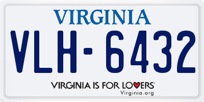 VA license plate VLH6432