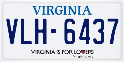 VA license plate VLH6437