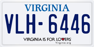 VA license plate VLH6446