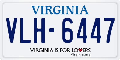 VA license plate VLH6447