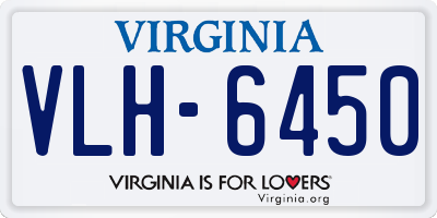 VA license plate VLH6450