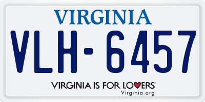 VA license plate VLH6457
