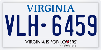 VA license plate VLH6459