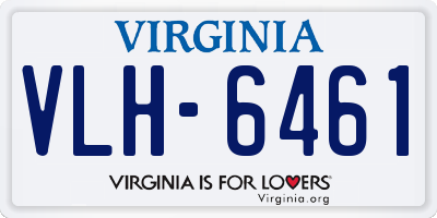 VA license plate VLH6461