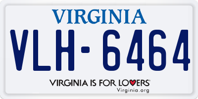 VA license plate VLH6464