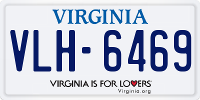 VA license plate VLH6469