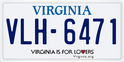 VA license plate VLH6471