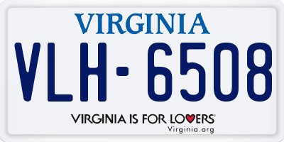 VA license plate VLH6508