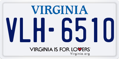 VA license plate VLH6510