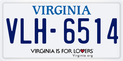 VA license plate VLH6514
