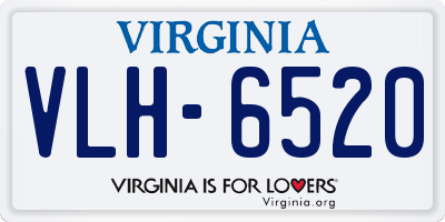 VA license plate VLH6520