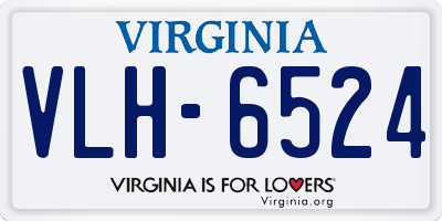 VA license plate VLH6524