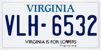 VA license plate VLH6532