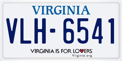 VA license plate VLH6541