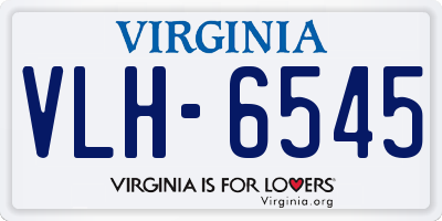 VA license plate VLH6545