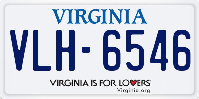 VA license plate VLH6546