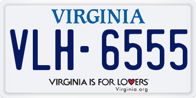 VA license plate VLH6555