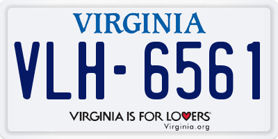 VA license plate VLH6561