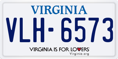 VA license plate VLH6573