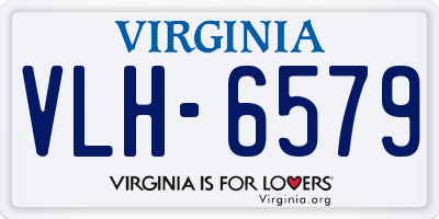 VA license plate VLH6579