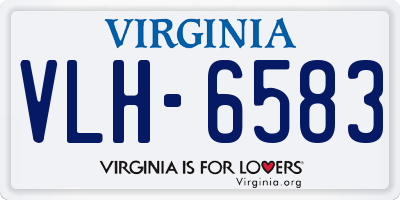 VA license plate VLH6583