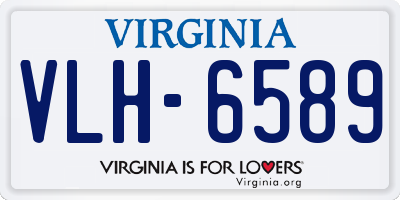 VA license plate VLH6589