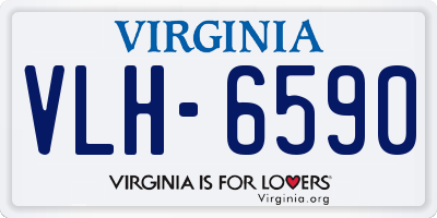 VA license plate VLH6590