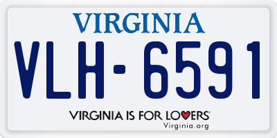 VA license plate VLH6591