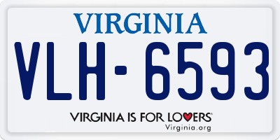 VA license plate VLH6593
