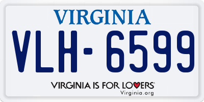 VA license plate VLH6599