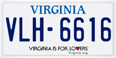 VA license plate VLH6616
