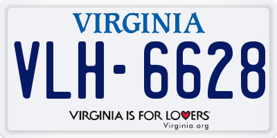 VA license plate VLH6628