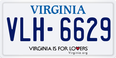 VA license plate VLH6629