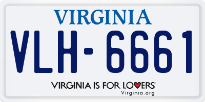 VA license plate VLH6661
