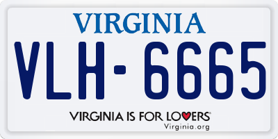 VA license plate VLH6665