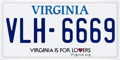 VA license plate VLH6669
