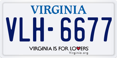 VA license plate VLH6677