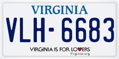 VA license plate VLH6683