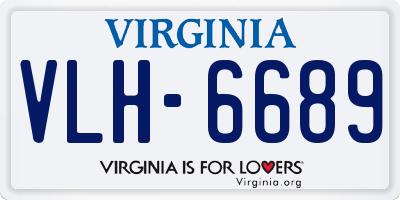 VA license plate VLH6689